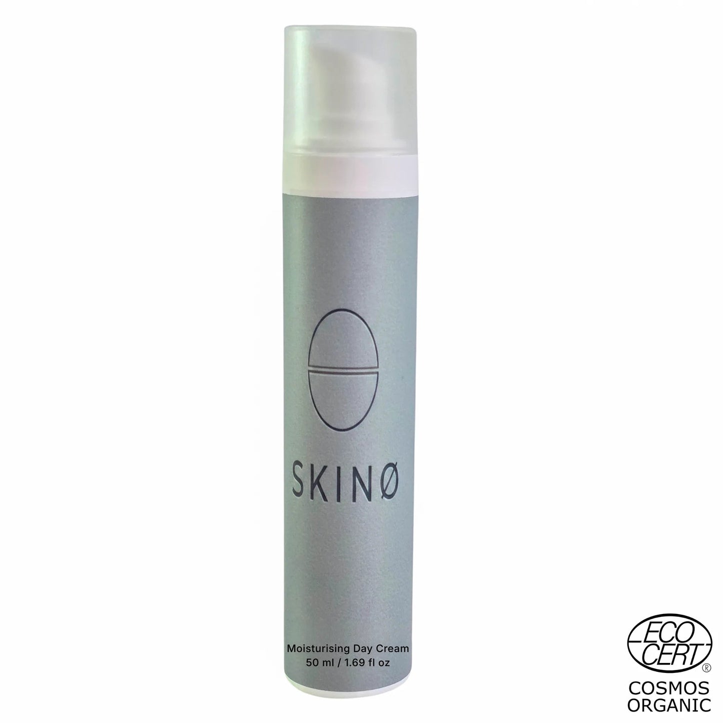 SKINØ Moisturising Day Cream 50ml – återfuktande dagkräm med hyaluronsyra och glow-effekt, vegansk ECOCERT COSMOS certifierad.