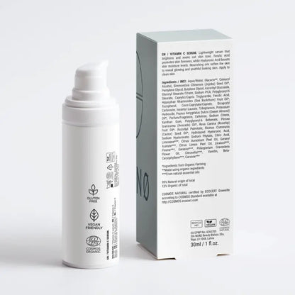 SKINØ Nordic Glow Serum – Vitamin C & Hyaluronsyra – Ansiktsserum | FaceTAN