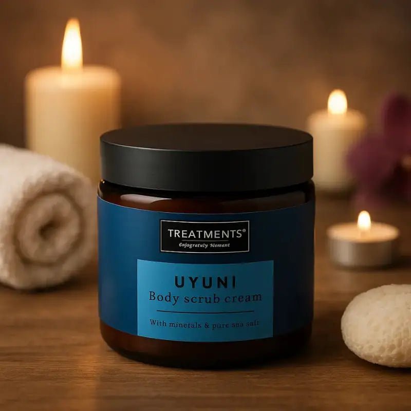 Treatments Uyuni Salt Body Scrub 300g – Exotisk Sandelträ & Havssalt – Body Care / Exfoliator / Salt Scrub | FaceTAN