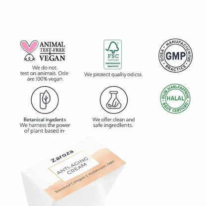 Zarosa Anti - Aging & Anti - Wrinkle Moisturizing Cream – Lyxig ansiktskräm med 7 superfoods – Skincare / Face Care / Anti - Aging Moisturizers | FaceTAN